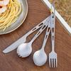 4Pcs/Set Travel Camping Utensils Set Lightweight Outdoor Survival Cutlery Spoon Knife Fork Chopsticks Durable Hiking Tableware