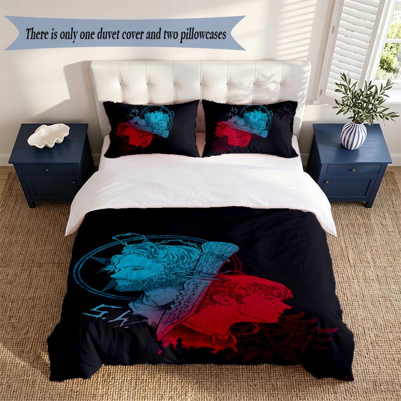 Supernatural 3‑Piece Bedding Set Soft Microfiber Duvet Cover Pillowcases Comfortable Bed Linen for Bedroom Decoration
