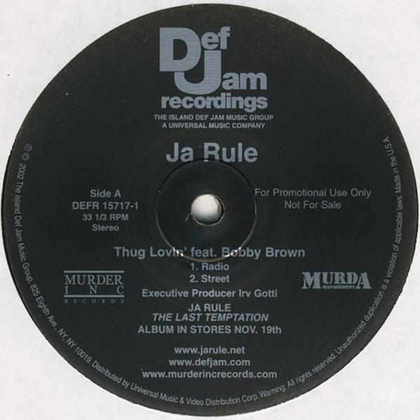12inch Record JA RULE - Thug Lovin' DEFR157171 DEF JAM 2002 US Rap & Hip-Hop/R&B Used