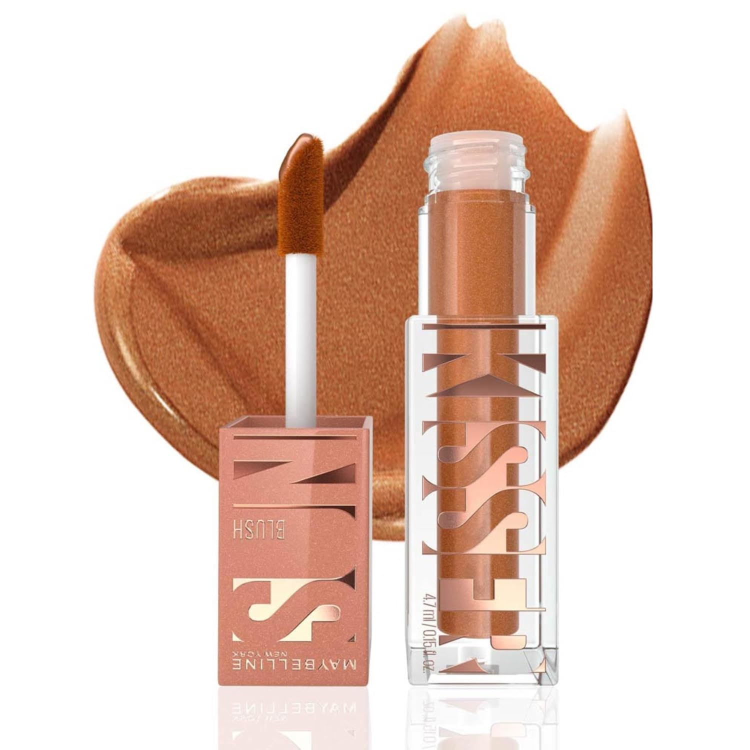 

Maybelline New York Sunkisser Highlighter Blush 4.7g Electric Bronze Shade Long-Lasting Glow Liquid Face Makeup