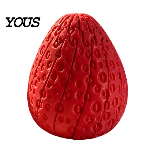 Sensory Toy Adults 3D Printed Twisting Strawberry Toy, Stress Relief Slippery Articulated Spiral Rotating Fruit Fidget for
