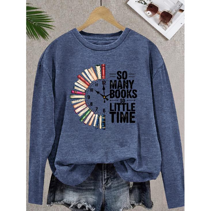 Women s Casual Elegant Style Dress with Simple Letter Print Pattern, Round Neck, Long Sleeve for Spring, Summer, Autumn, and Winter T S