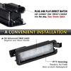 LED License Plate Light Lamp Assembly For 2015- Dodge Charger Challenger Chrysler 300 Pacifica Jeep Compass 6000K Dimond White, Pack of 1