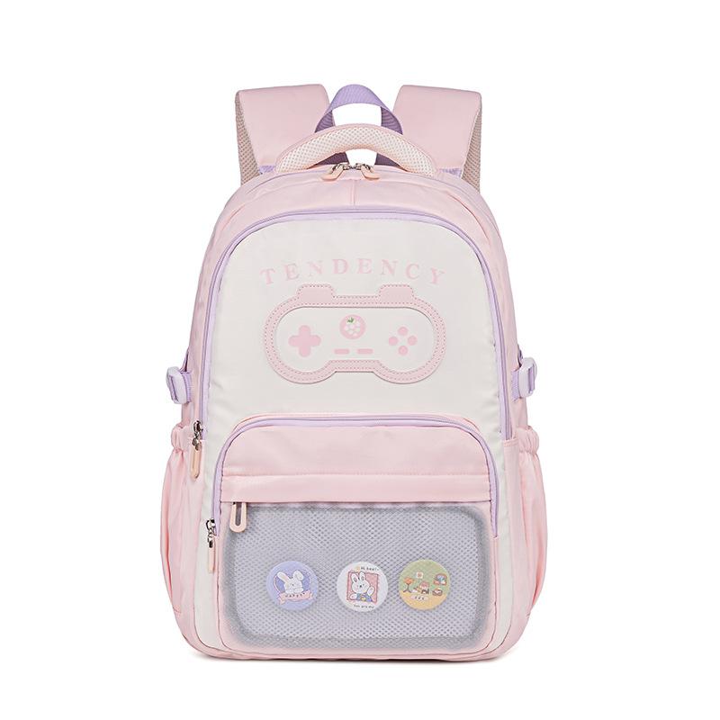 

Backpack Fashionable Nylon For Casual Use Ideal For High School And College Students розовый