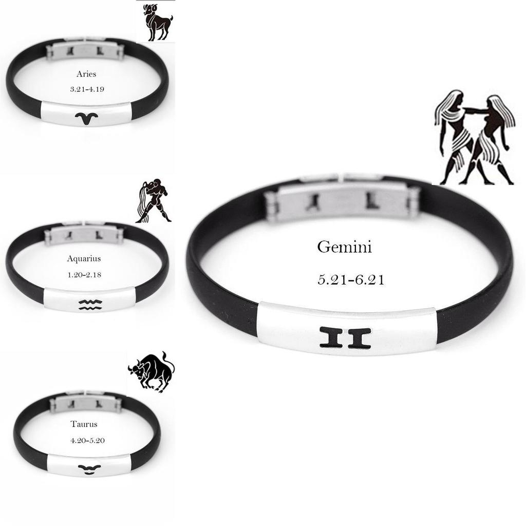Timeless Constellation Stainless Steel Silicone Bracelets For Men And Women