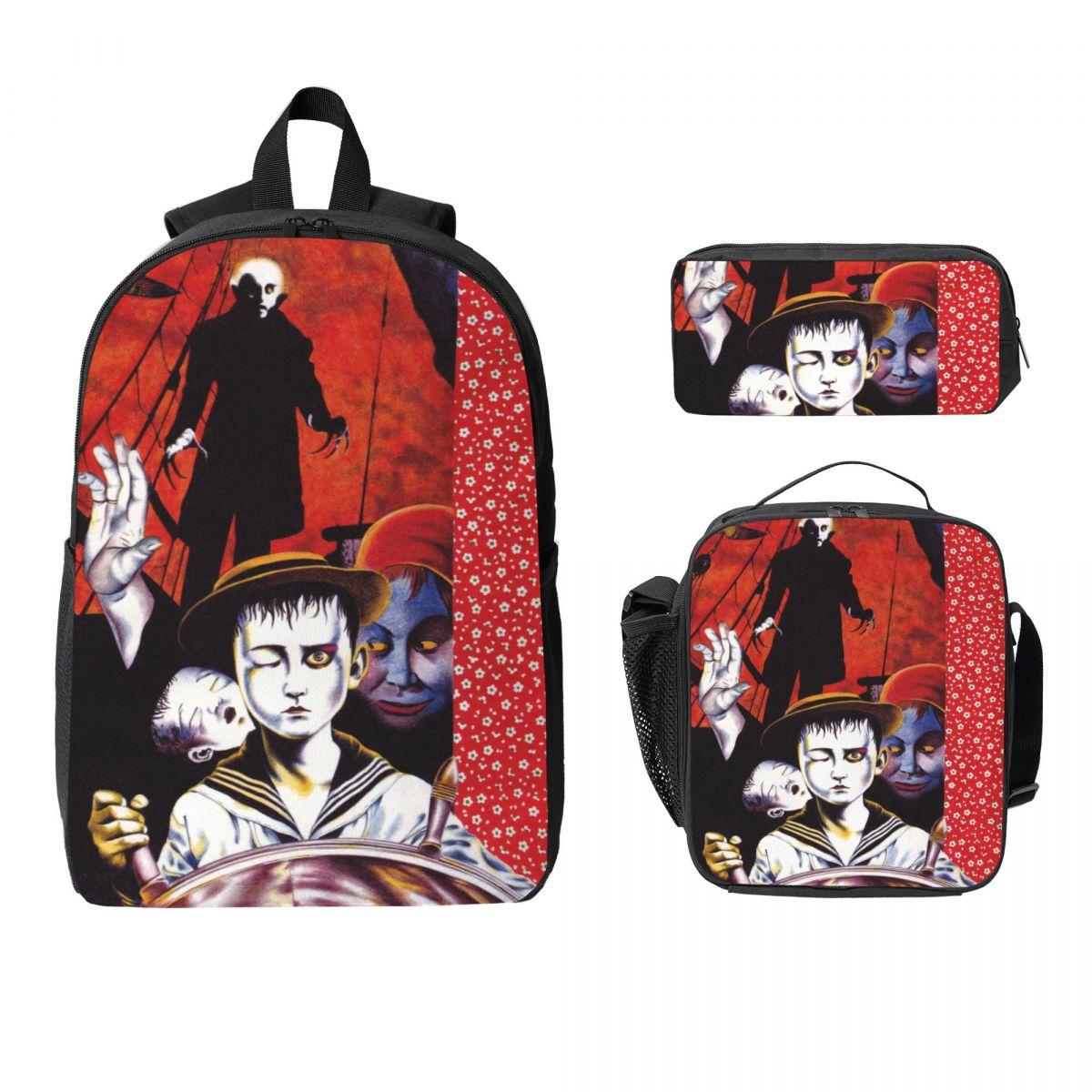 MONSTER BRAINS Suehiro Maruo Sacs d'école Ensemble pour Filles Garçons Trousses à stylos Ensembles de Sacs à dos avec Boîte à lunch Pour Élèves Scolaires Sac à dos