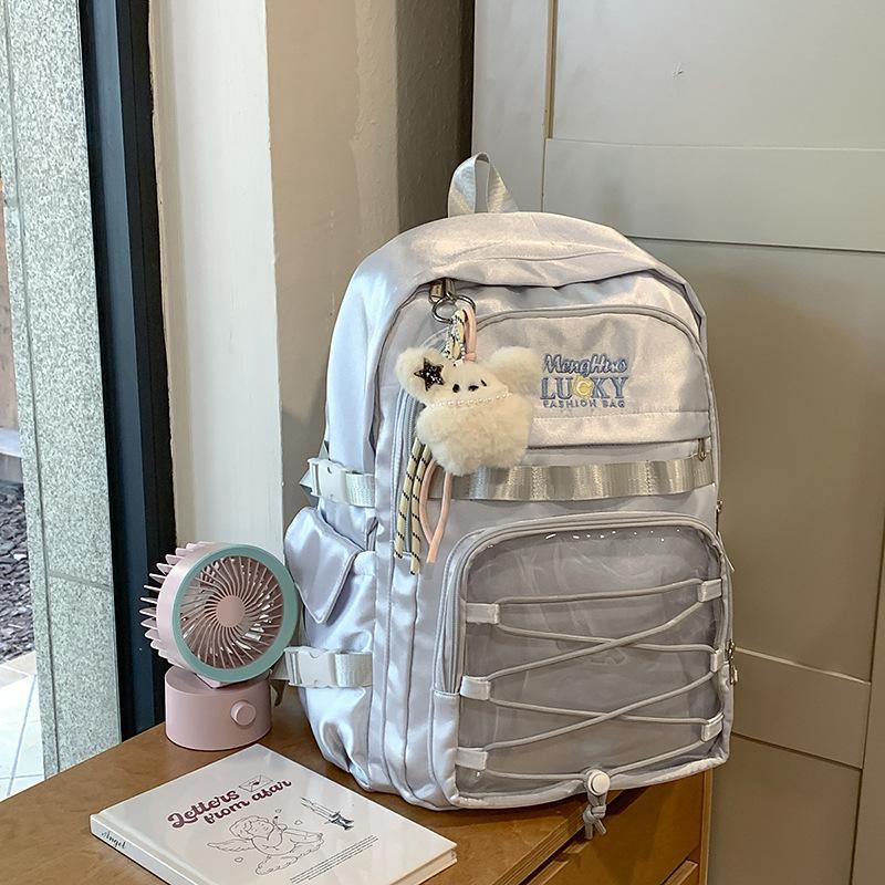 New Ins Wind Japanese Backpack Sweet Niche Compartment Backpack High Value Star Print Student Bag