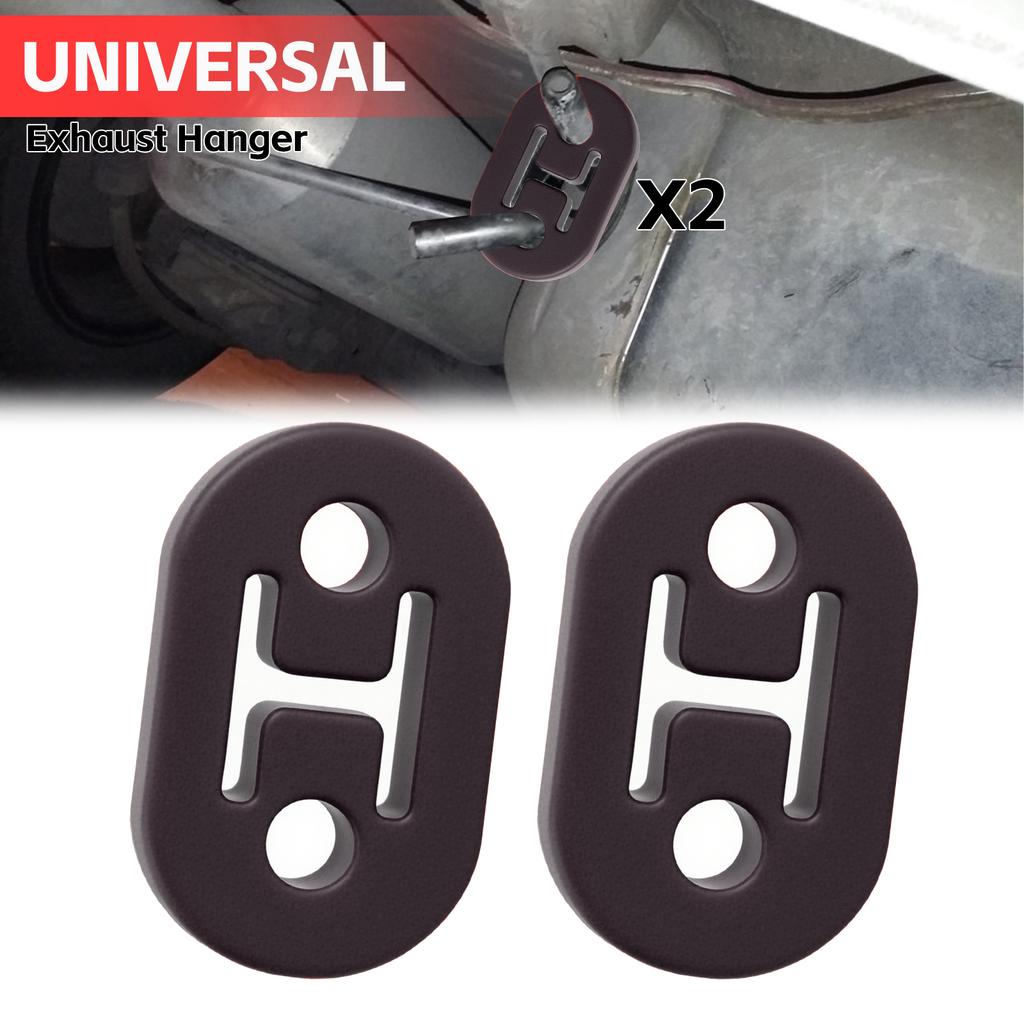 2Pcs Universal Car Polyurethane Exhaust Tail Pipe Mount Bracket Hanger Insulator Grommet Bushing Rod Support 11mm 2 Holes Repair