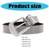 Fashionable Full Rhinestones Belt for Women Elegant Shimmering PU Leather Waist Belt for Evening Dress and Casual Outfit