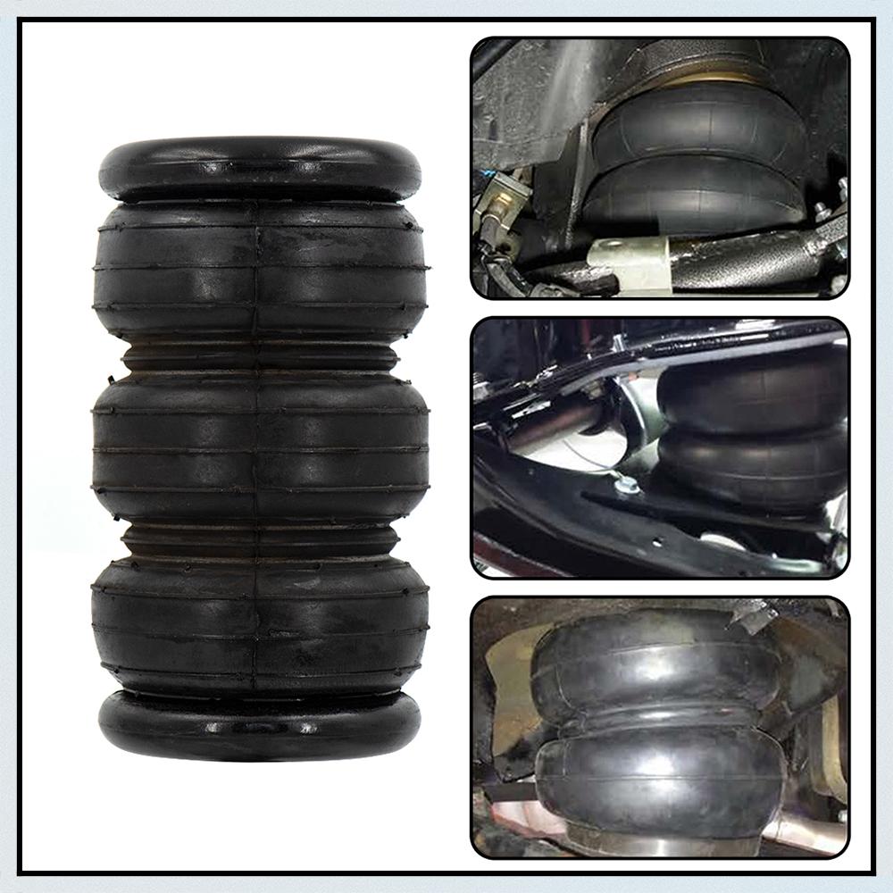 Universal 2pcs 3 Rows Rubber Air Ride Suspension Shock Absorber Air Bags Air spring 3E2200 with Quick Connector Suit for Truck