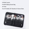29 Holes Folding Makeup Brush Case Stand Up Professional Waterproof PU Leather Makeup Cosmetic Brush Organizer Holder