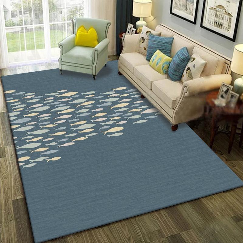 WTEMPO Marble Large Carpet for Living Room Bedroom Area Rug Washable European Tatami Mat Non-slip