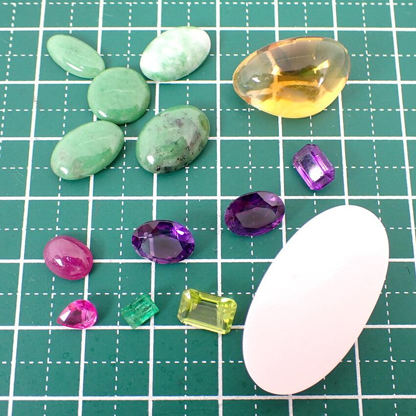 [Used] Amethyst, jade, citrine, peridot, ruby, etc. loose stones/j25-4