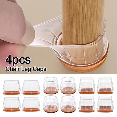 4pcs New Thicked Chair Leg Protector Noise Prevention Floor Protector Scratch-proof Leg Cover Anti-Slip Silicone Furniture Pads