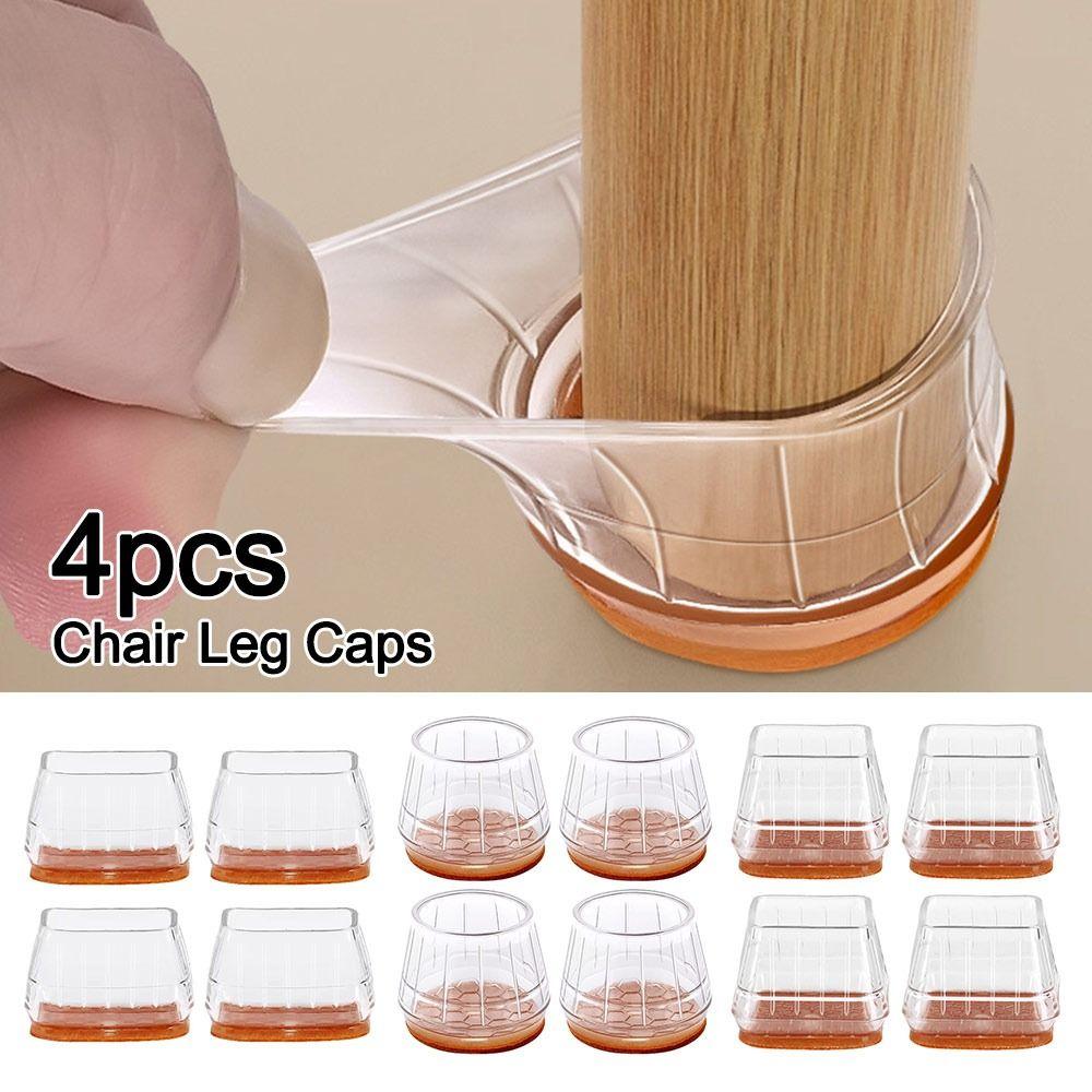4pcs Anti-Slip Chair Leg Protector Thicked Chair Cap New Scratch-proof Leg Cover