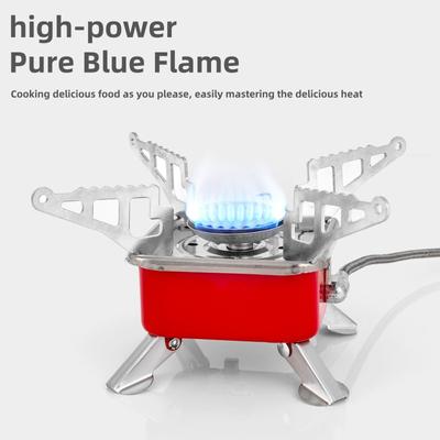 Réchaud Portable Camping Pliable Coupe-Vent Extérieur Réchaud à Gaz pour Randonnée Camping Pique-nique Réchaud de Camping Barbecue