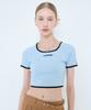 LARTIGENT L4 Line Crop Knit(Sky Blue)
