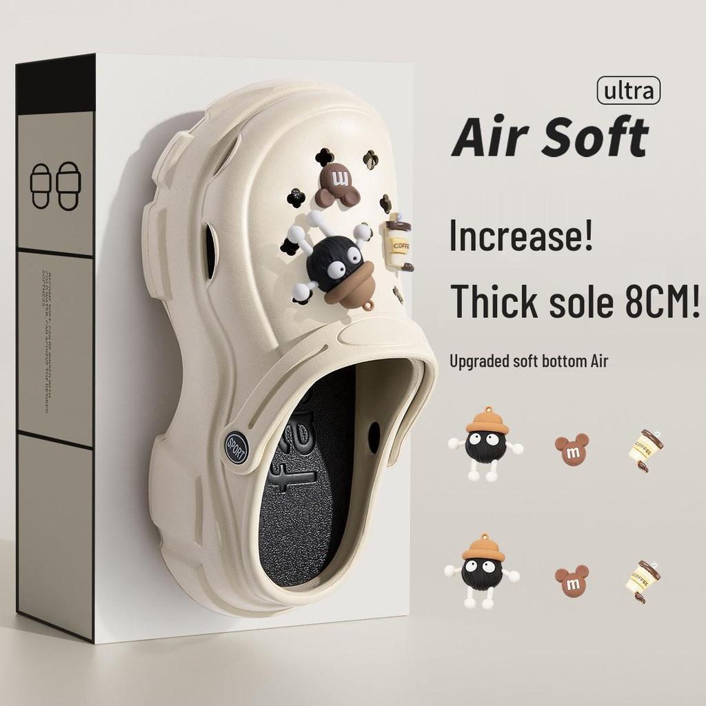 Sandales EVA à Talons Hauts pour Femmes - Semelle Épaisse 8CM Chaussures de Plage d'Été