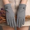 Women's Windproof Touchscreen Rabbit Fur Gloves for Cycling