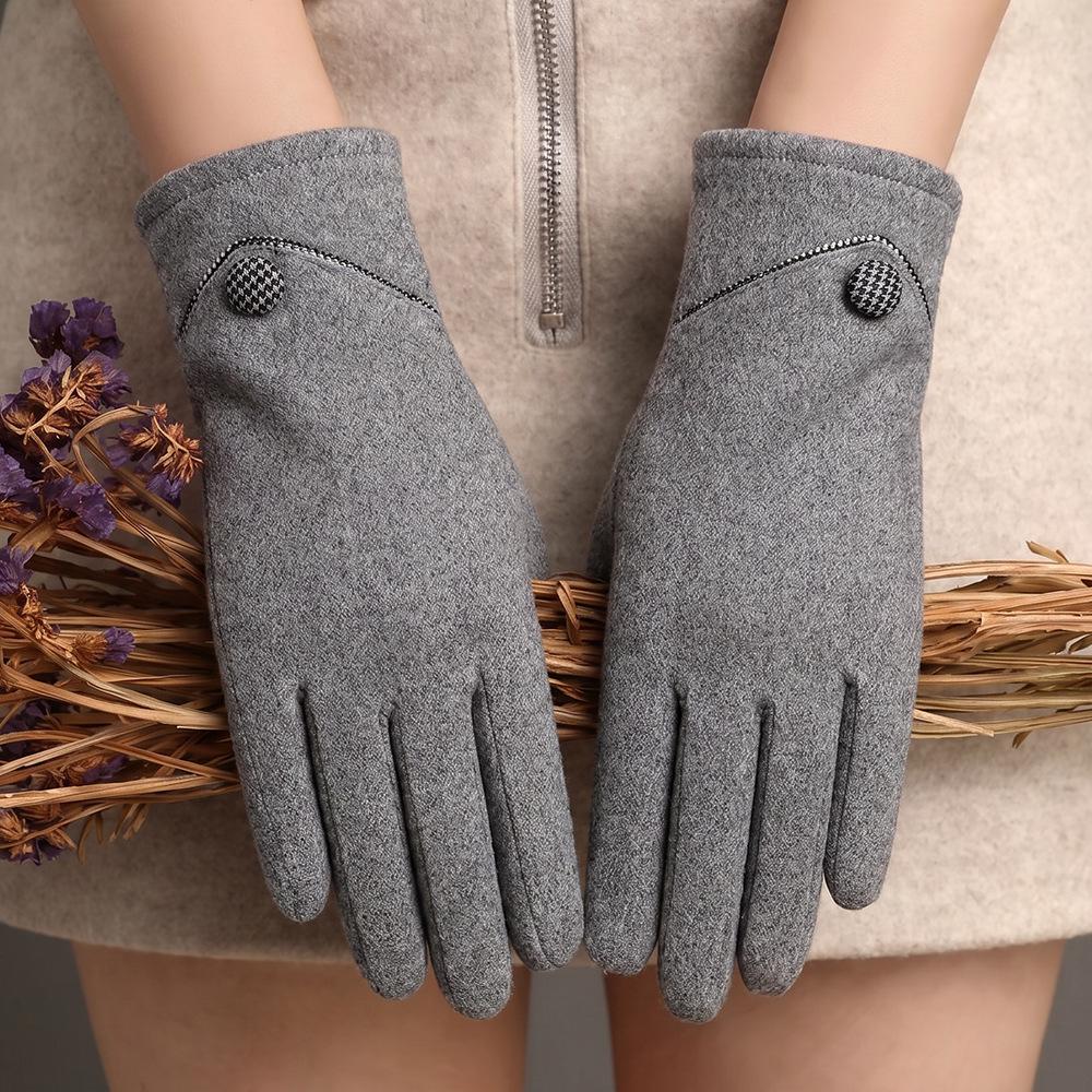 Women's Windproof Touchscreen Rabbit Fur Gloves for Cycling