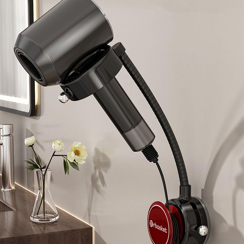 Wall Mount Hairdryer Stand Angle Adjustable Hairdryer Shelf Hair Dryer Organizer  Bathroom Storage