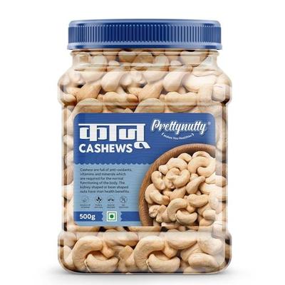 Kaju cru W320 populaire de PrettyNutty (Paquet de 1, 500 g chacun) Noix de cajou (1 x 0,5 kg).