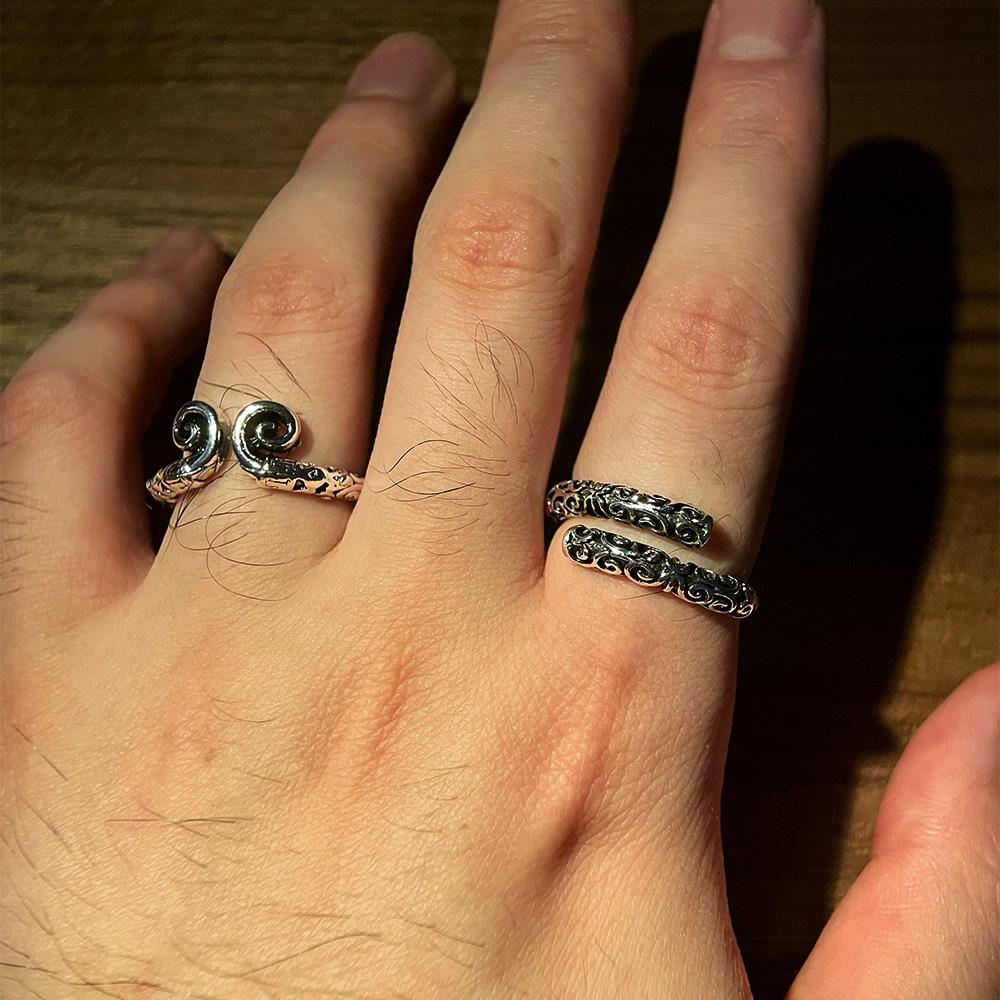 Retro Black Myth Wukong Golden Cudgel Headband Ring For Men Zinc Alloy Color Punk Gothic Open Ring Monkey King Accessories Zircon