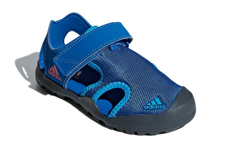 adidas Captain Toey K Slip Resistant Abrasion Resistant Sandal Blue Kids BC0703