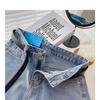 Summer Wide Leg Denim Shorts with Belt Women Korean Fashion High Waist Poclet Hot Pants Cowboy Jeans Streetwear Y2K Short Pants