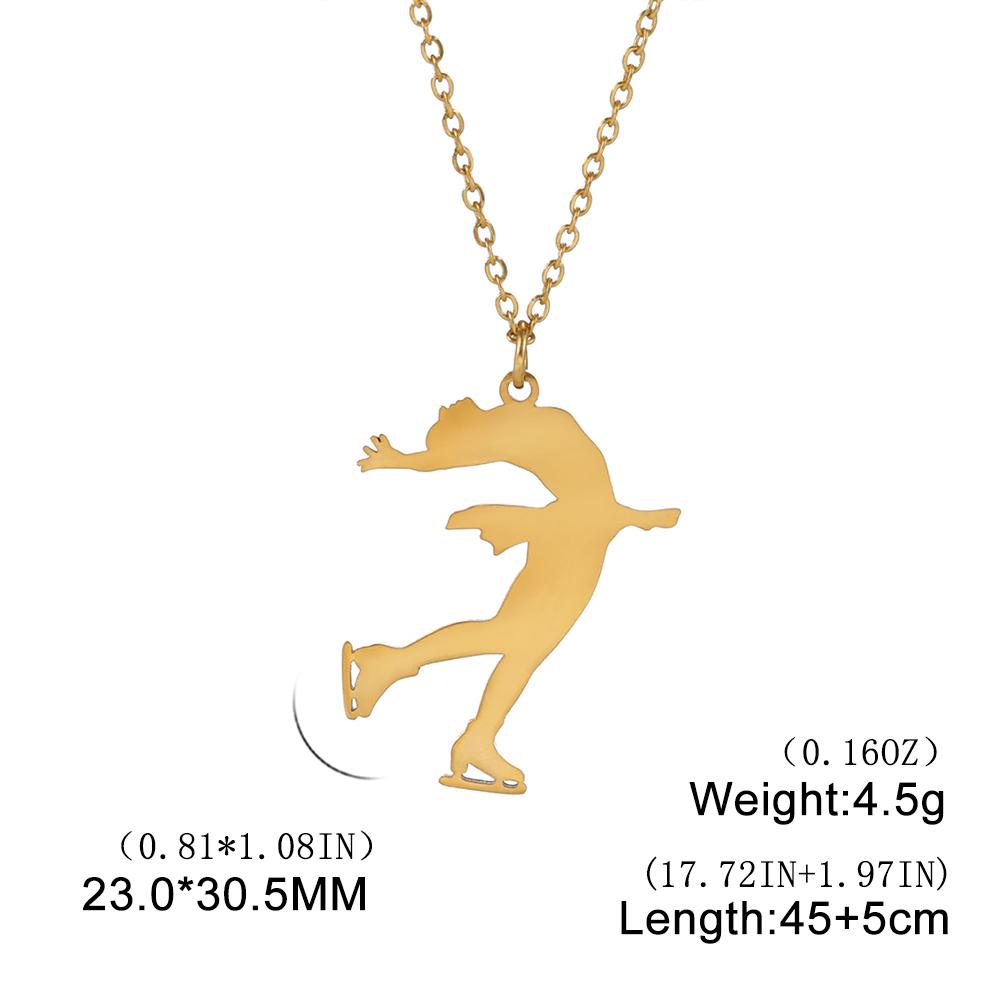 Collar de Patinaje sobre Hielo con Figura Unift para Mujer Hija Acero Inoxidable Patinaje sobre Ruedas Deporte Patinaje Artístico Joyería para Niña Moderno
