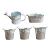 Metal Flower Tin Bucket Planters Pot Storage Bucket Rust Prevention for