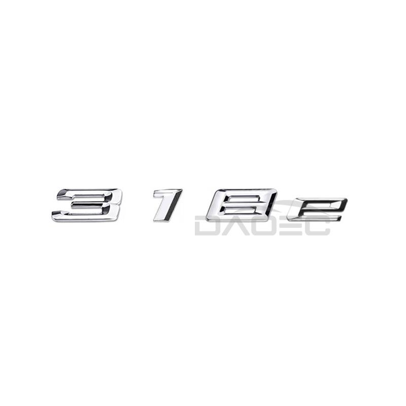Car Trunk Chrome Letters Badge Emblem Decals Sticker For BMW 3 Series 316e 318e 320e 325e 330e 335e E46 E90 E91 F30 F31 F34 G20 Tn2