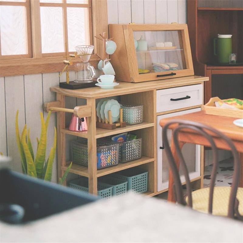 1:12 1:6 Dollhouse Miniature Storage Basket Laundry Basket Fruit Vegetable Food Storage Basket Home Decor Toy