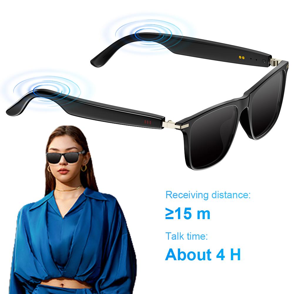Smart Glasses with AI Translator BT Glasses Hands-Free Music & Calls Outdoor Sports Headphones for Men & Woman