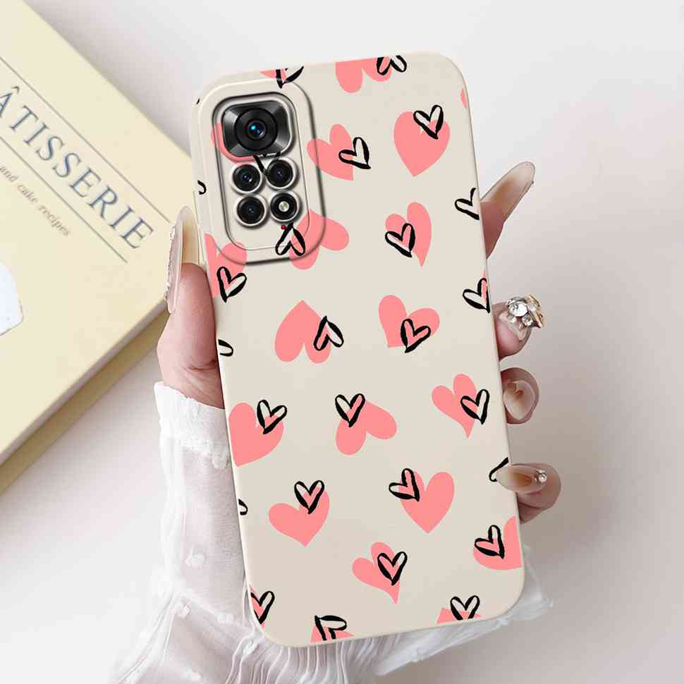 Cute Girl Cover For Xiaomi Redmi Note 11 Pro 4G Casing Soft Silicone Fundas Case For Redmi Note 11 Note11 Pro Cover Coque