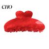 Strong Hold Hair Claw Anti-slip Teeth Leopard Heart Print Clip Pink Series Women Medium Size Back Head Shark Grip Accessory Multiple Colors
