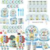 Animated Back To School Party Supplies Set With Paper Plates Cups Napkins For Student Celebration