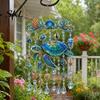 Kristallperlen Hängender Schmuck Meeresbewohner Acryl Fensteraufhänger, Buntglas-Stil Meeresschildkröte Wal Delfin Suncatcher Wasserdicht Windspiel mit