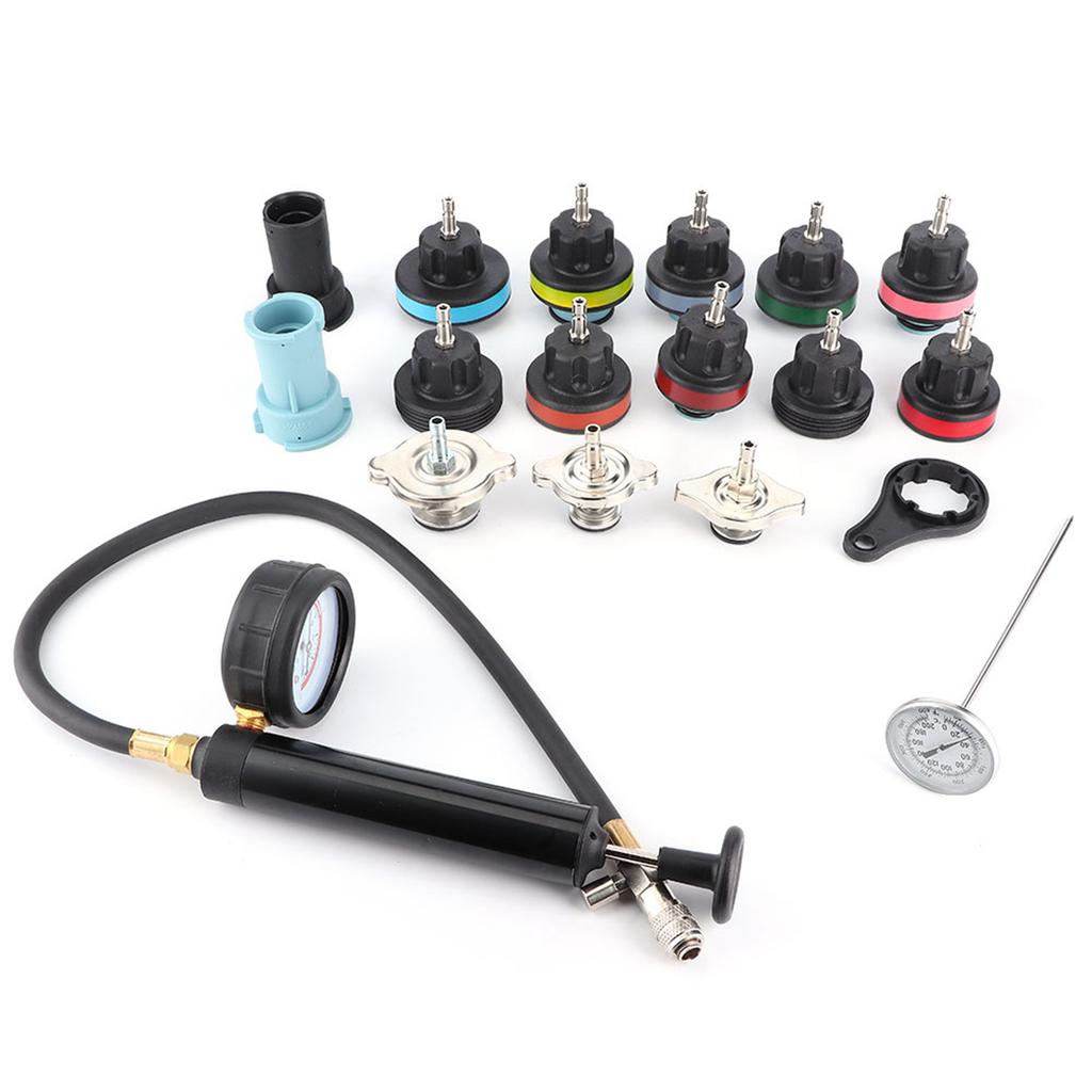 18pcs Water Tank Leak Detector Car Cooling System Tester Kit