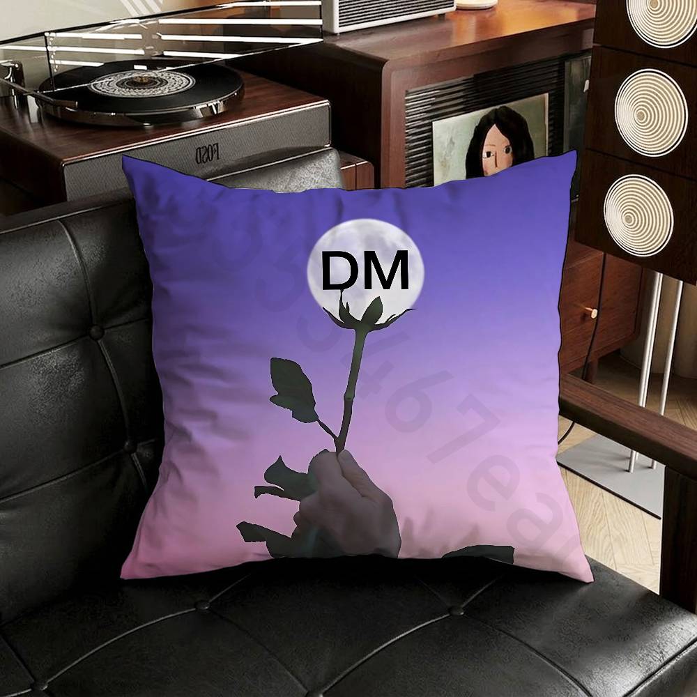 DDepecheMode Pillow Case Antidustmite Pillowcase Invisible zipper silky short plush Sofa cushion cover