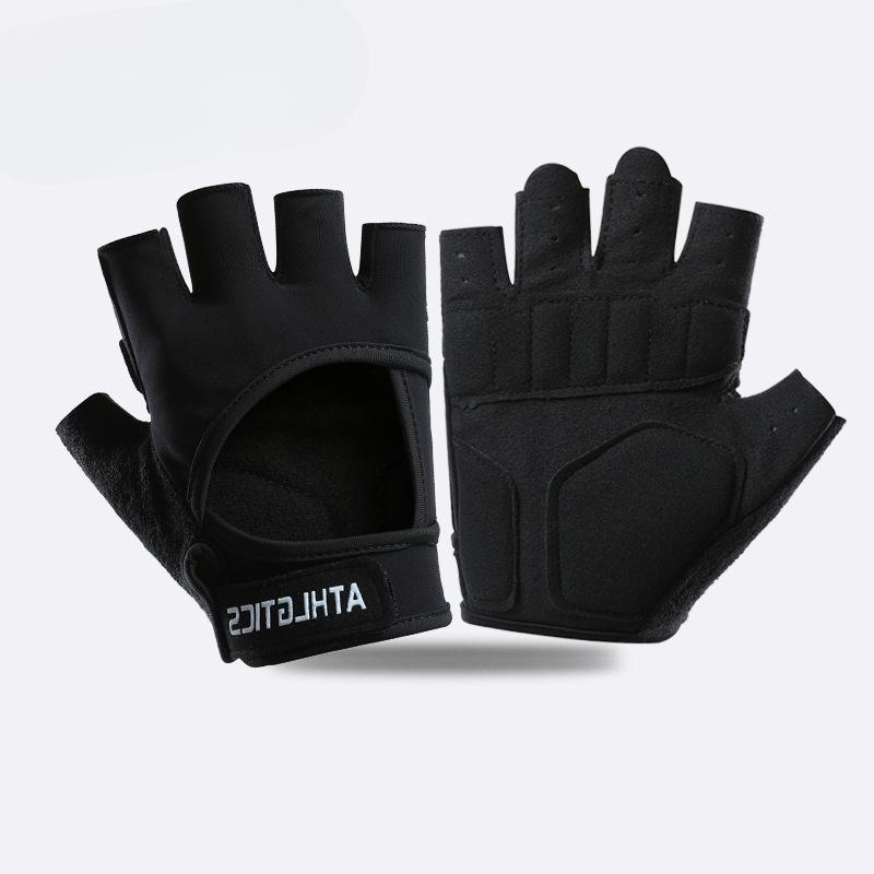 

Summer Fitness Gloves New Style for Men and Women Outdoor Wear Resistant Breathable Cycling Anti Slip Thickened Air Cushion Half Finger Gloves XL