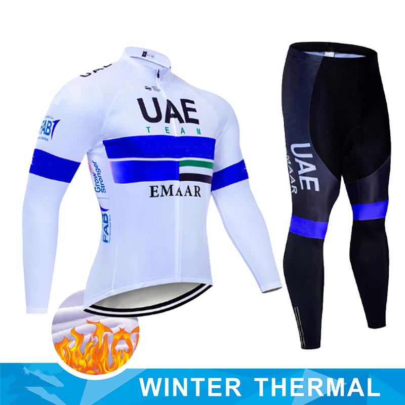 

Комплект велоджерси с термофлисом для зимы 2025 ОАЭ Maillot Ropa Ciclismo Сохраняет тепло Одежда для MTB велосипеда Велосипедная одежда Велосипедный комплект S