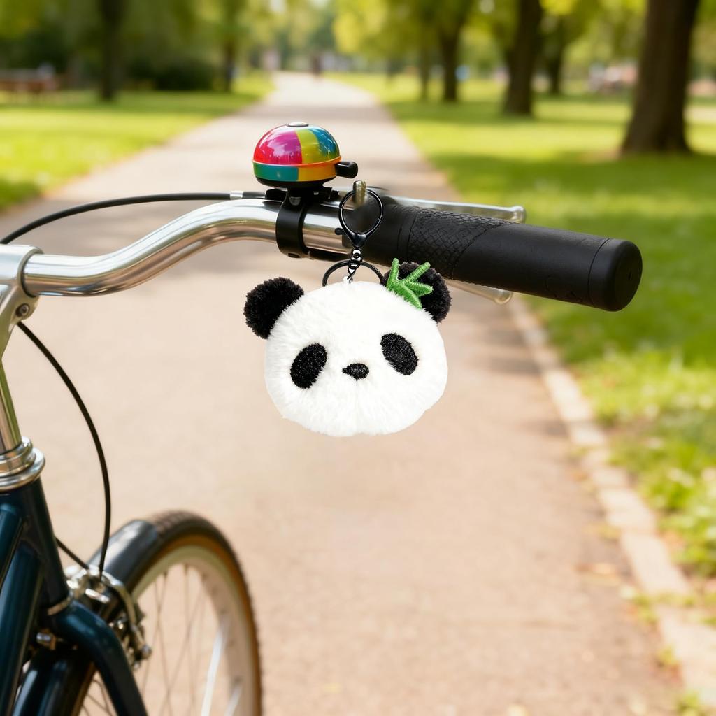 Akkerds Mini Mascot Holder Pom Panda Plush Toy
