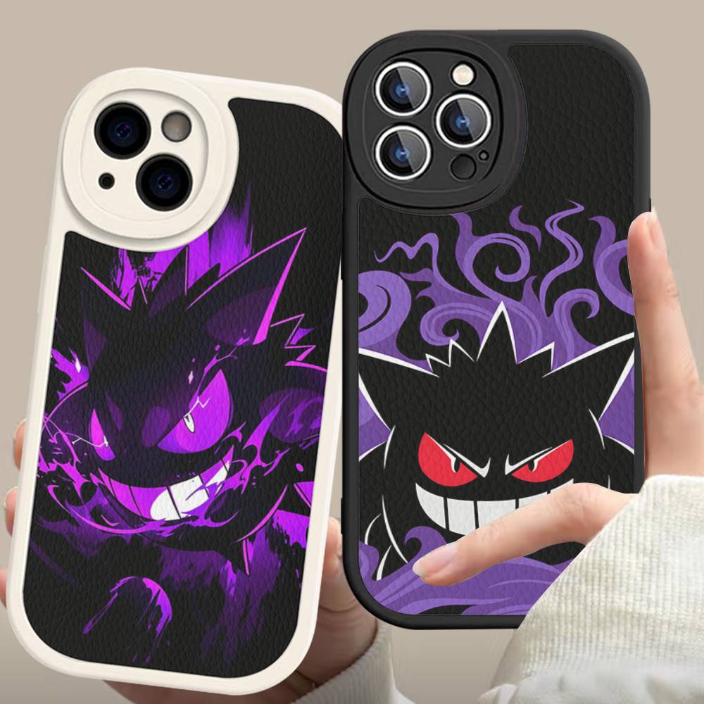 Anime Gengars Phone Case Hard Leather For iPhone 16 15 14 13 12 Mini 11 14 Pro Max Xs X Xr 7 8 Plus Fundas