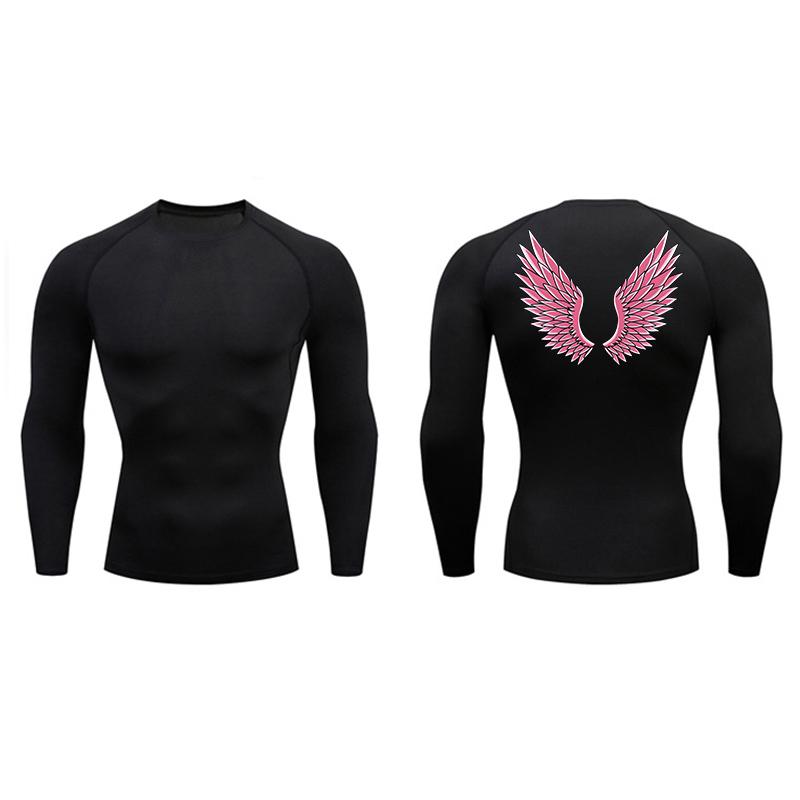 Graphic Athletic Quick Dry Compression Shirt for Men Gym Workout Running Tshirts Tees Tops Undershirt Baselayers Activewear