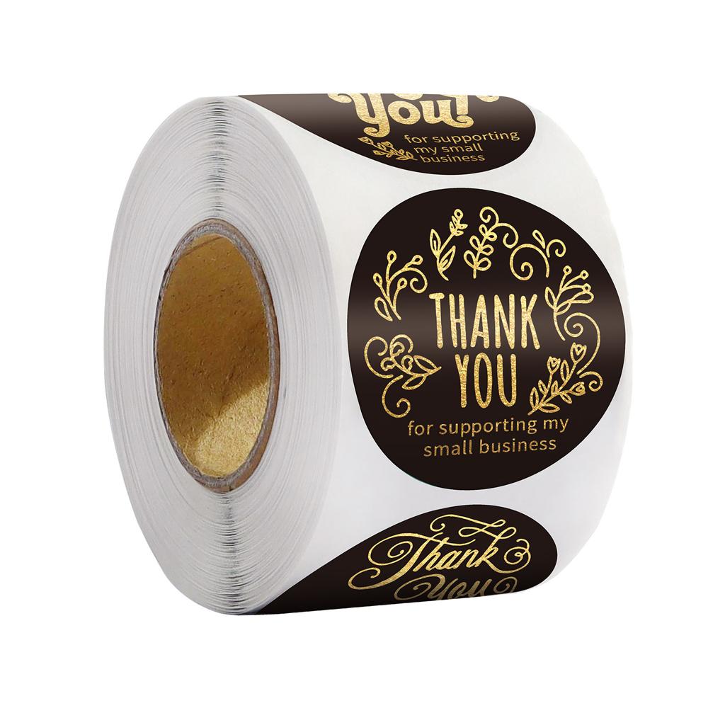 50-500 Pcs Round Thank You For Your Order Stickers 1inch Thanks For Shopping Small Shop Local Handmade Stickers Flower Stickers