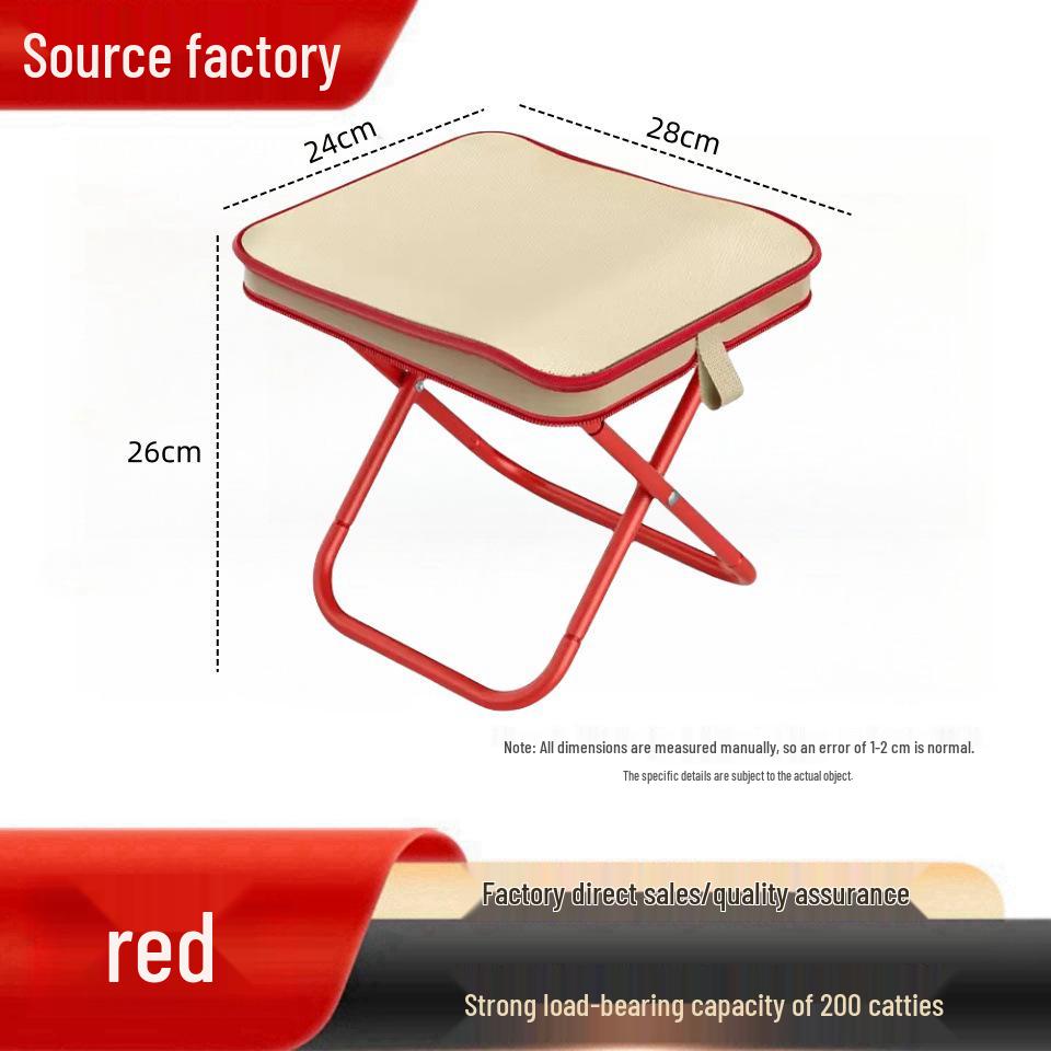 Compact Folding Portable Camping Stool with Pencil Case
