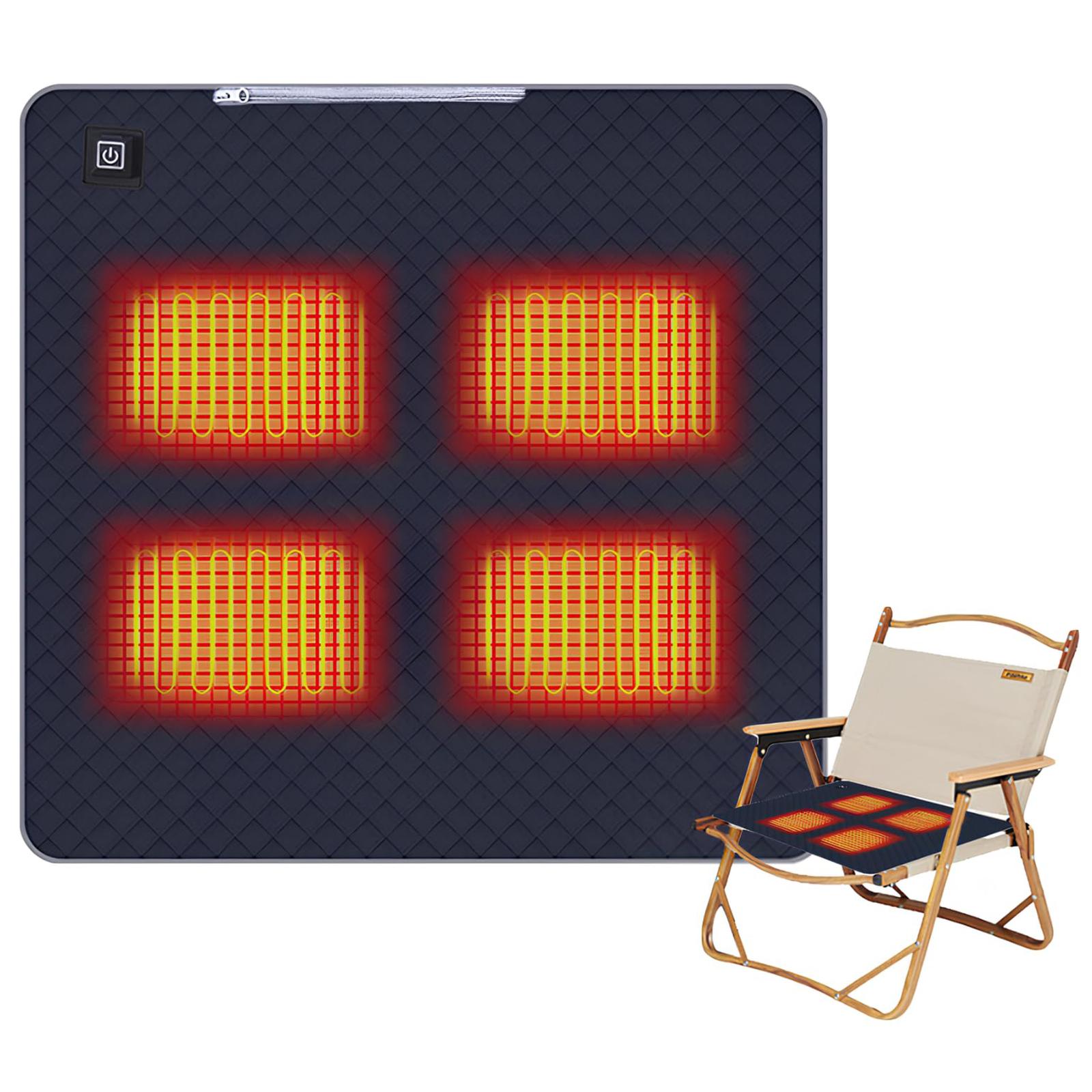 

45x45cm Heated Seat Cushion 3 Temperature Settings USB Powered Portable Warming Pad B
