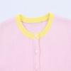 Womens Colorblock Knit Cardigan Sweater Long Sleeve Round Neck Button Front Lightweight Casual Workwear