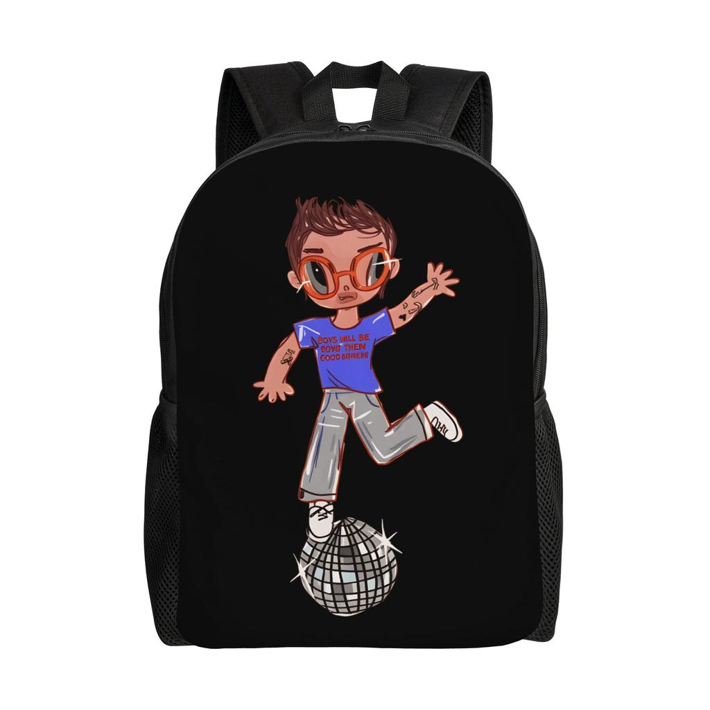 Kiss All the Time Backpack 2026 Music Aesthetic Backpacks Student Travel Big School Bags Colorful Rucksack